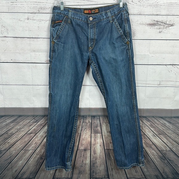 Ariat Jeans Ariat Fr Mens Jeans Size 3332 Bootcut Work Low Rise M4 Fire Resistant Cat 2